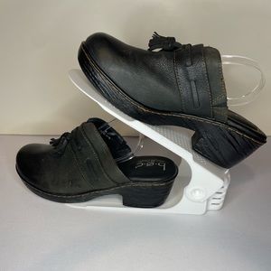 BOC - BORN CONCEPT BLACK LEATHER MULES SIZE 8M